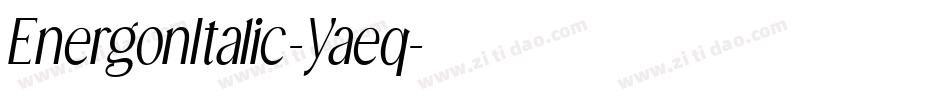 EnergonItalic-Yaeq字体转换