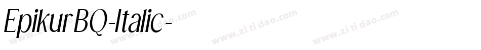 EpikurBQ-Italic字体转换