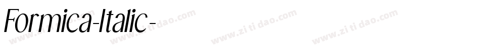 Formica-Italic字体转换