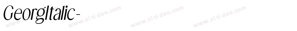 GeorgItalic字体转换