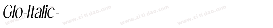 Glo-Italic字体转换