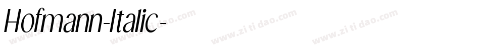 Hofmann-Italic字体转换