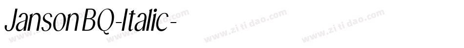 JansonBQ-Italic字体转换