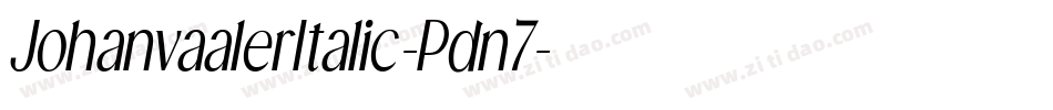 JohanvaalerItalic-Pdn7字体转换