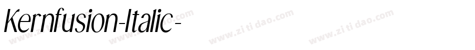 Kernfusion-Italic字体转换 Kernfusion-Italic字体转换