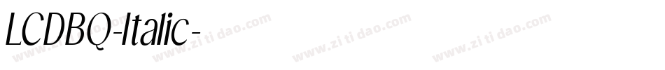 LCDBQ-Italic字体转换