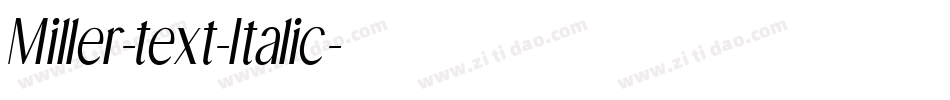 Miller-text-Italic字体转换