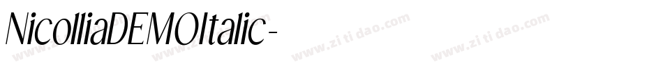 NicolliaDEMOItalic字体转换