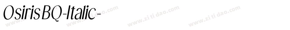 OsirisBQ-Italic字体转换