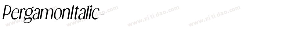 PergamonItalic字体转换