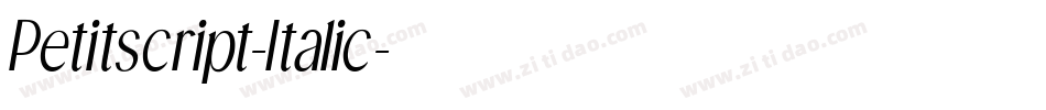 Petitscript-Italic字体转换