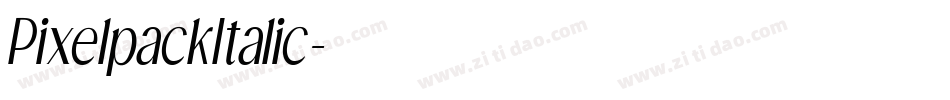 PixelpackItalic字体转换