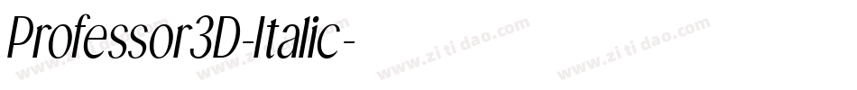 Professor3D-Italic字体转换