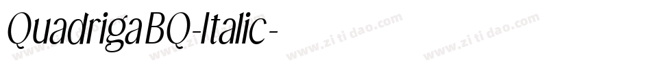 QuadrigaBQ-Italic字体转换