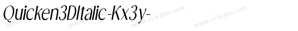 Quicken3DItalic-Kx3y字体转换