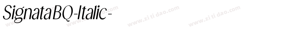 SignataBQ-Italic字体转换