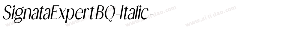 SignataExpertBQ-Italic字体转换 SignataExpertBQ-Italic字体转换