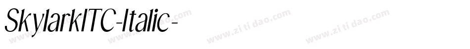 SkylarkITC-Italic字体转换