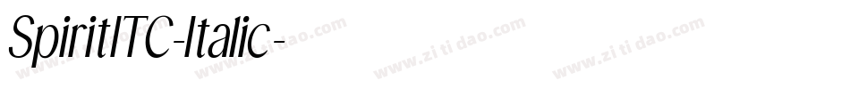 SpiritITC-Italic字体转换