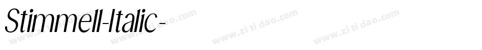 Stimmell-Italic字体转换
