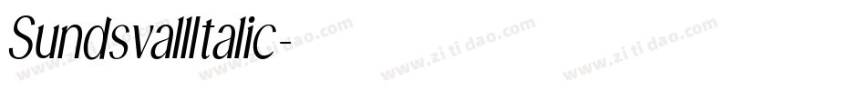 SundsvallItalic字体转换