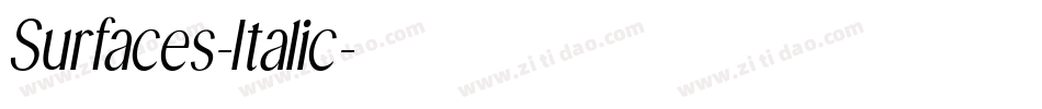Surfaces-Italic字体转换