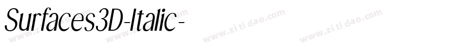Surfaces3D-Italic字体转换