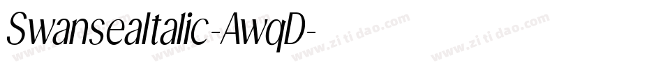 SwanseaItalic-AwqD字体转换
