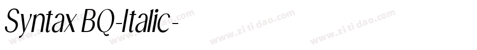 SyntaxBQ-Italic字体转换