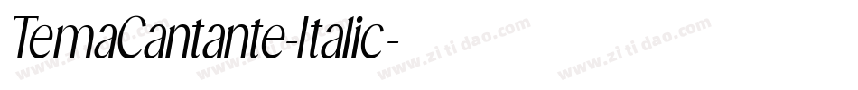 TemaCantante-Italic字体转换