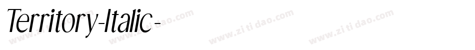 Territory-Italic字体转换