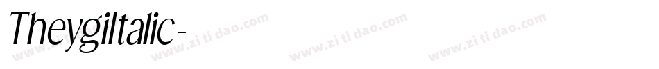 TheygiItalic字体转换