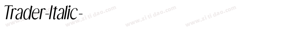 Trader-Italic字体转换