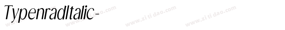 TypenradItalic字体转换