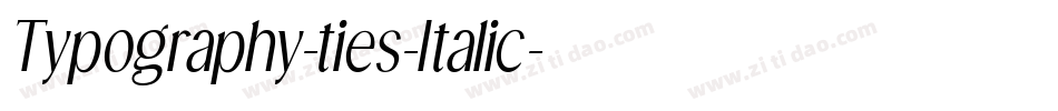 Typography-ties-Italic字体转换