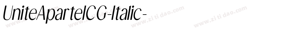 UniteAparteICG-Italic字体转换