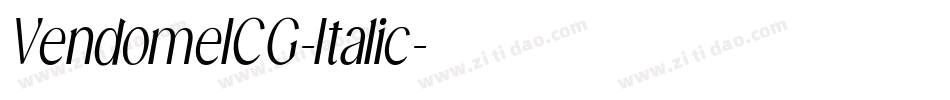 VendomeICG-Italic字体转换