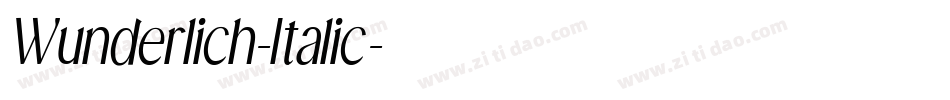 Wunderlich-Italic字体转换