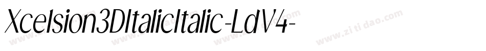 Xcelsion3DItalicItalic-LdV4字体转换