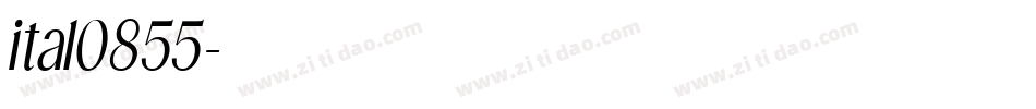 ital0855字体转换