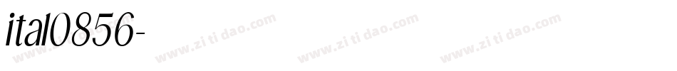 ital0856字体转换