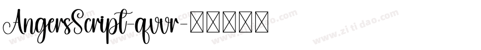 AngersScript-qvvr字体转换