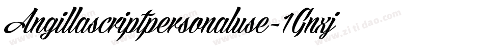 Angillascriptpersonaluse-1Gnxj字体转换