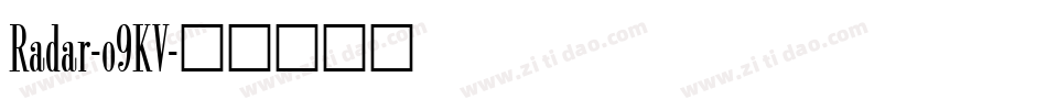 Radar-o9KV字体转换