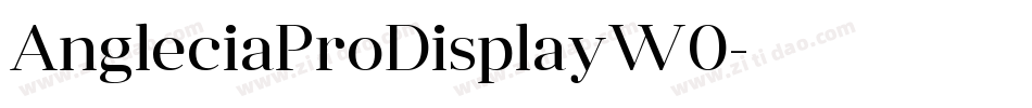 AngleciaProDisplayW0字体转换