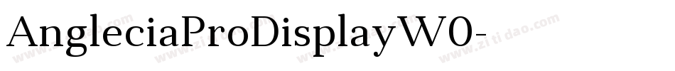 AngleciaProDisplayW0字体转换