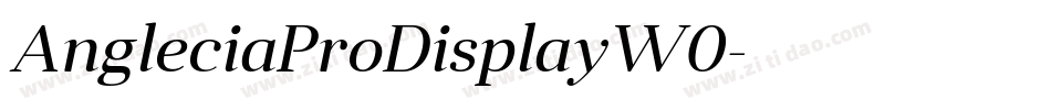 AngleciaProDisplayW0字体转换