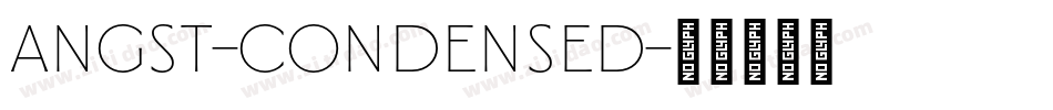 Angst-Condensed字体转换