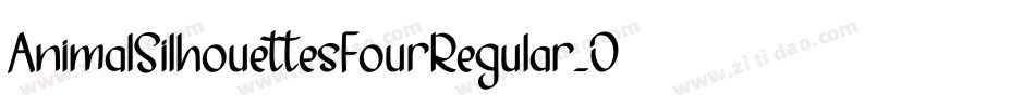 AnimalSilhouettesFourRegular-Ora8字体转换