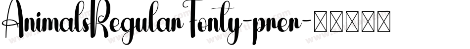 AnimalsRegularFonty-prer字体转换